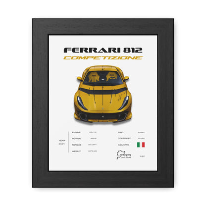 Ferrari 812 Competizione Framed Poster