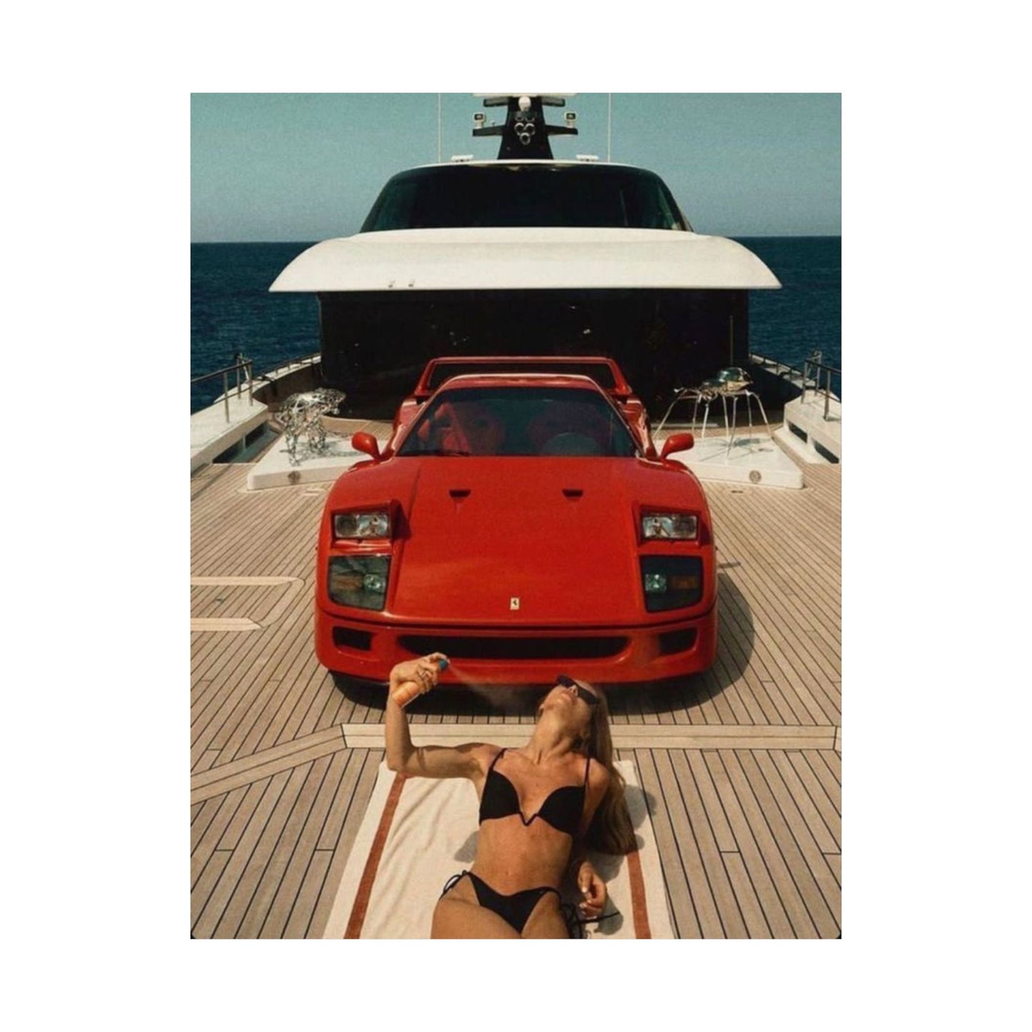 Ferrari F40 Yacht Poster
