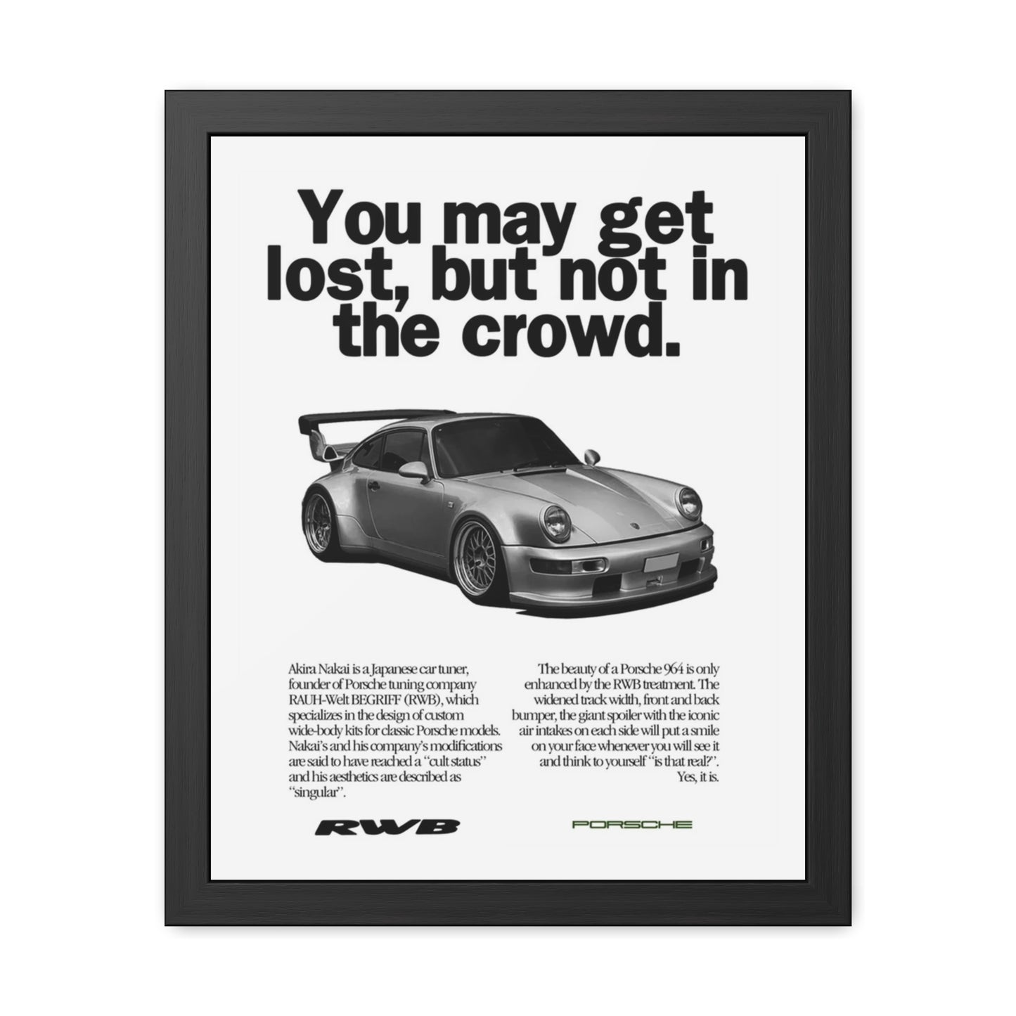 Vintage RWB Framed Poster