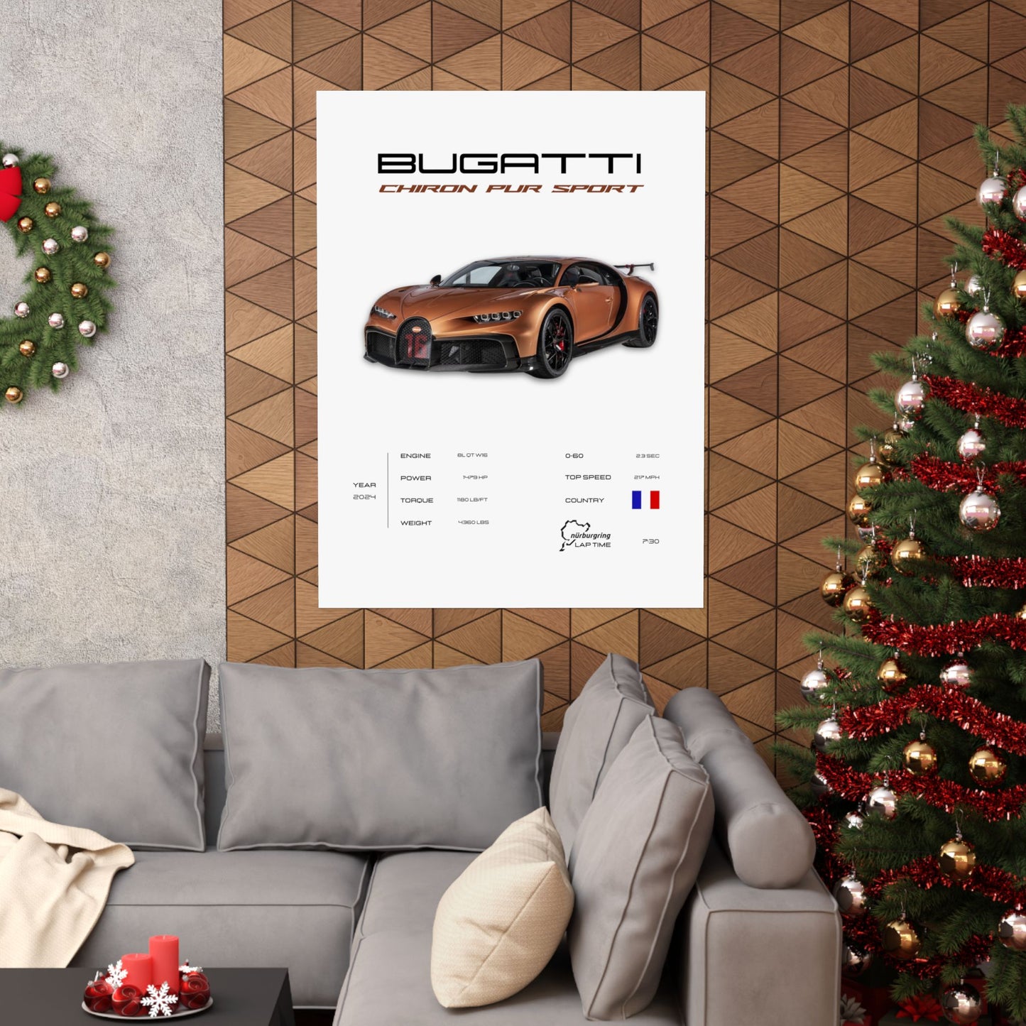 Bugatti Chiron Pur Sport Poster