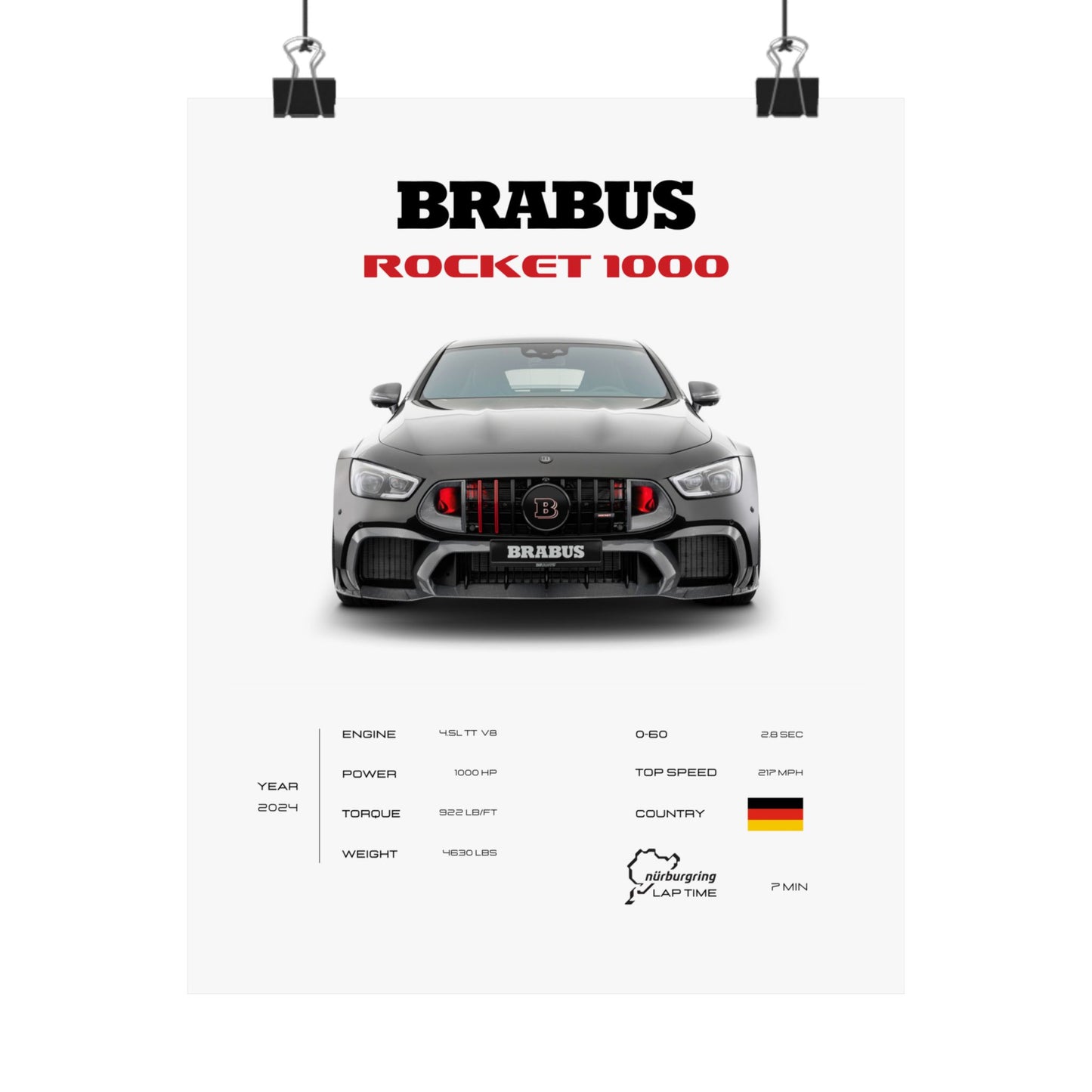 Brabus Rocket 1000 Poster