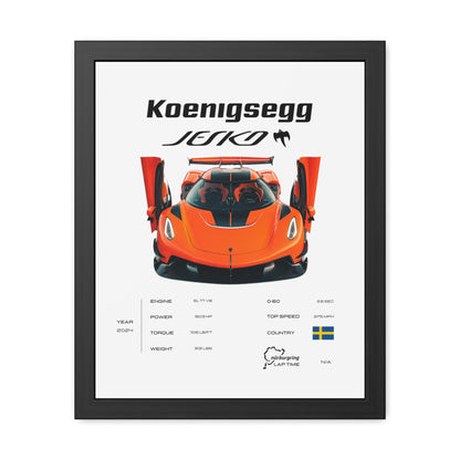 Koenigsegg Jesko Framed Poster