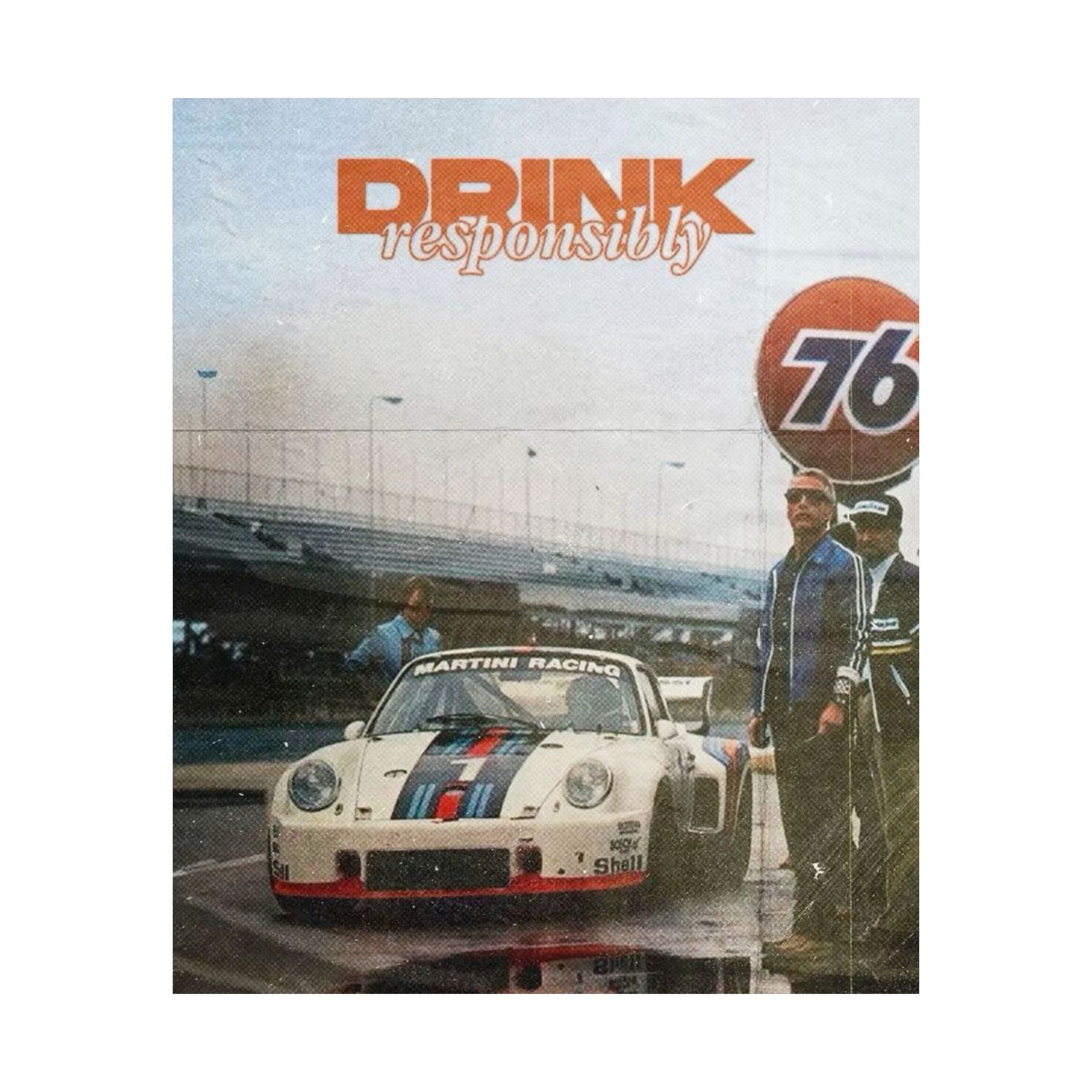 Drink Responsibly Vintage Porsche Poster