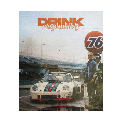 Drink Responsibly Vintage Porsche Poster