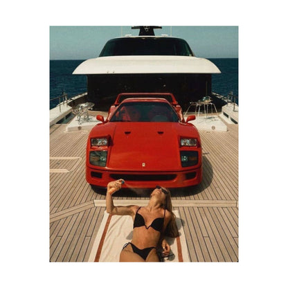 Ferrari F40 Yacht Poster