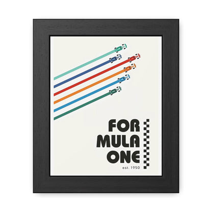 Vintage F1 Graphic Framed Poster