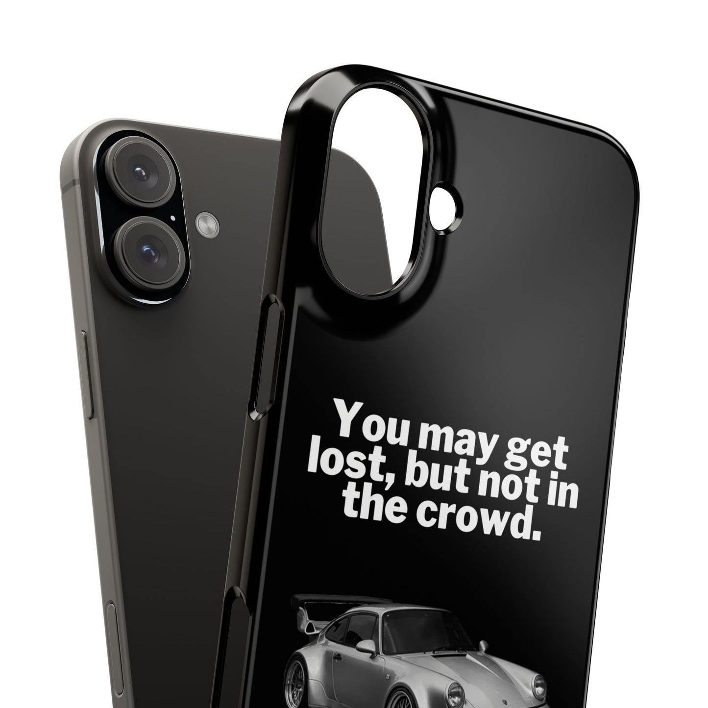Lost In The Crowd iPhone Case - Black
