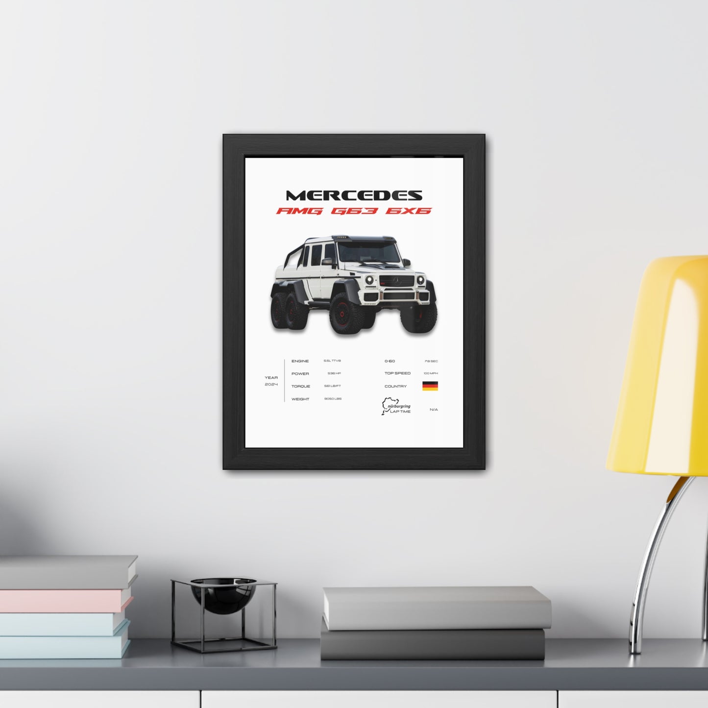 AMG G63 6x6 Framed Poster