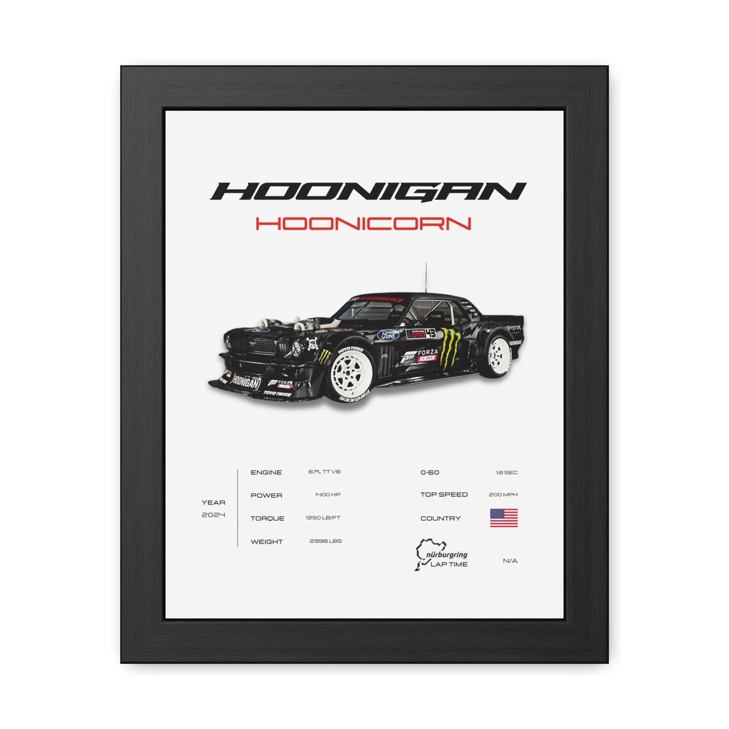 Hoonigan Hoonicorn Framed Poster