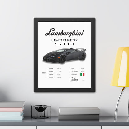 Lamborghini Huracan STO Framed Poster