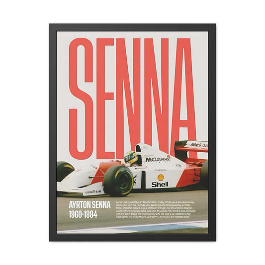 Senna McLaren F1 Framed Poster