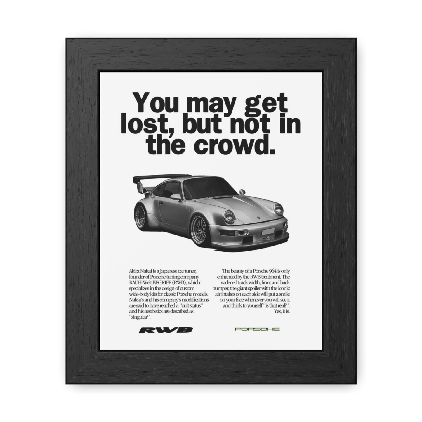 Vintage RWB Framed Poster