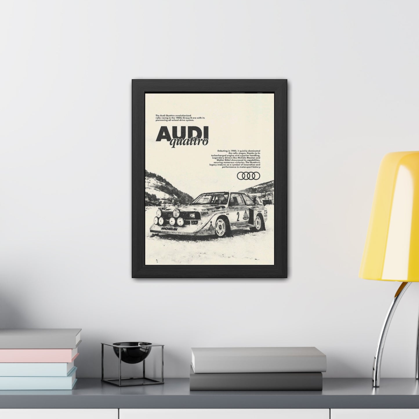 Audi S1 Vintage Rally Framed Poster