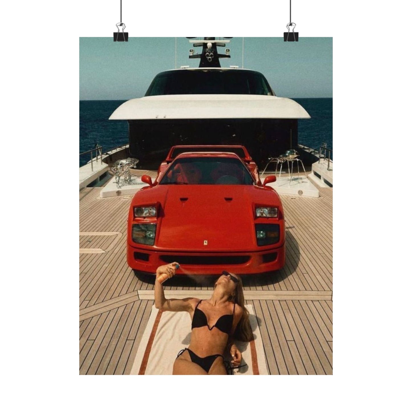 Ferrari F40 Yacht Poster