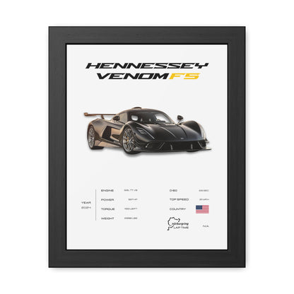 Hennessey Venom F5 Framed Poster