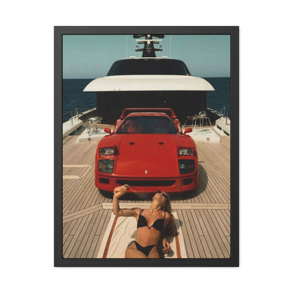 Ferrari F40 Yacht Framed Poster
