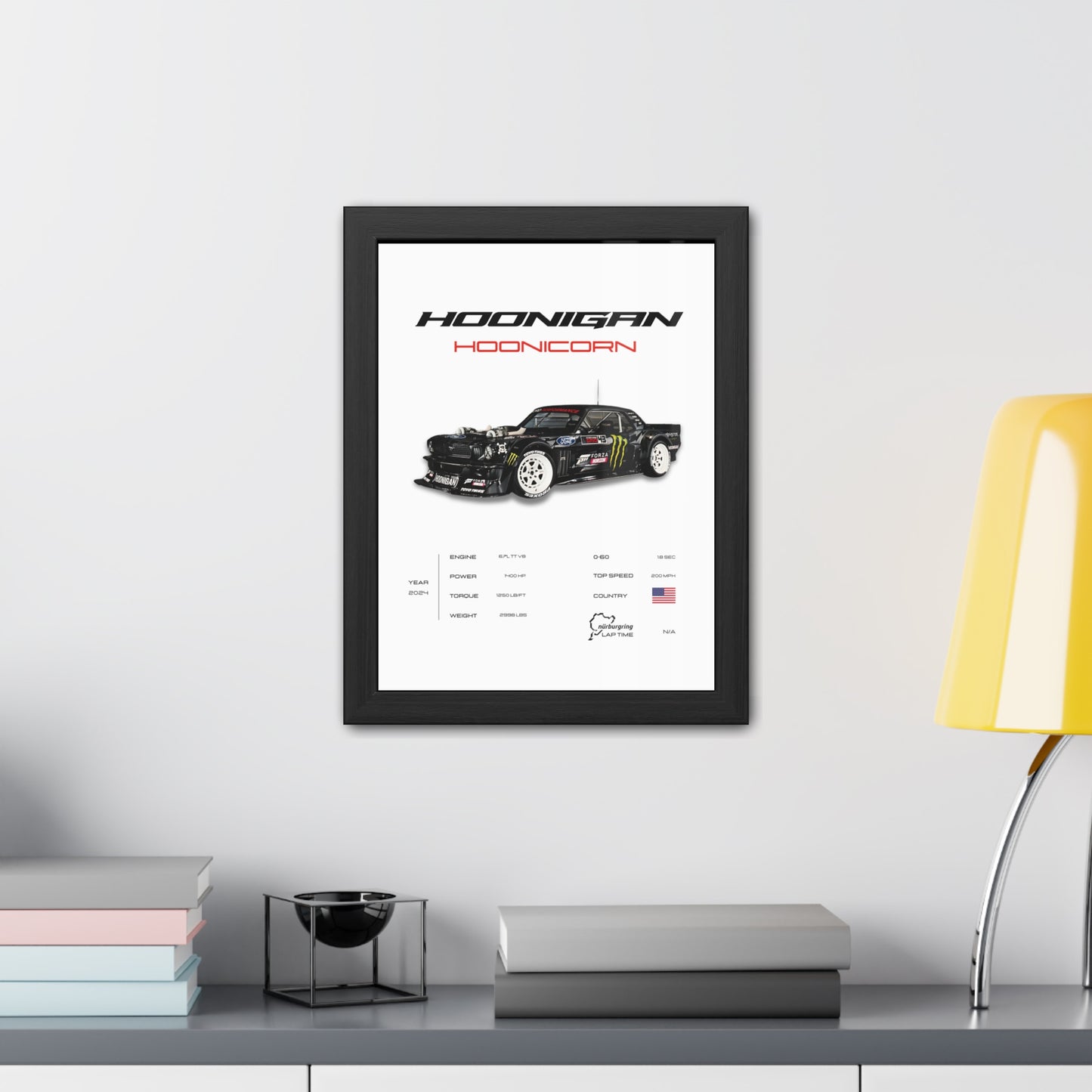 Hoonigan Hoonicorn Framed Poster