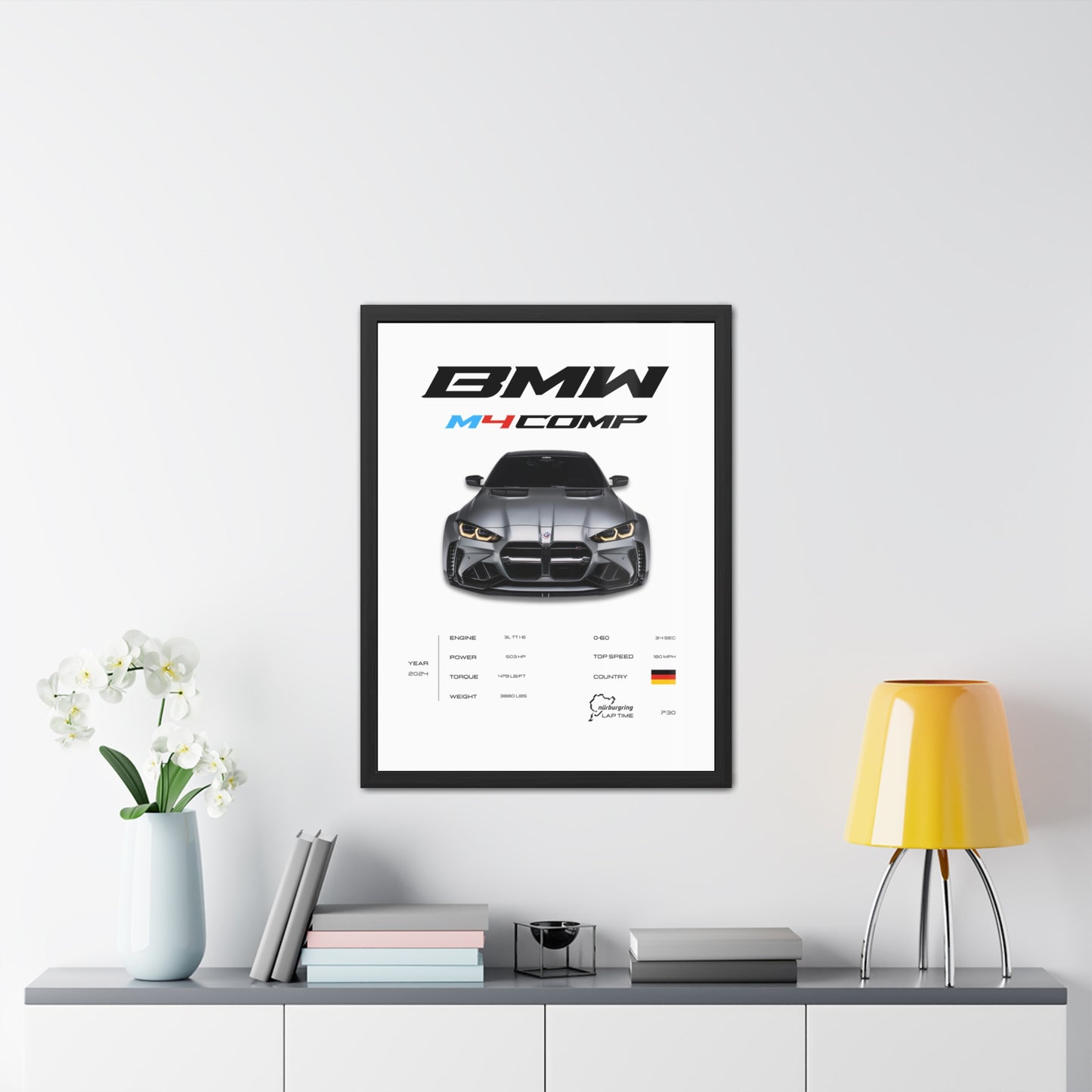 BMW M4 Competition Framed Poster