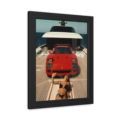 Ferrari F40 Yacht Framed Poster