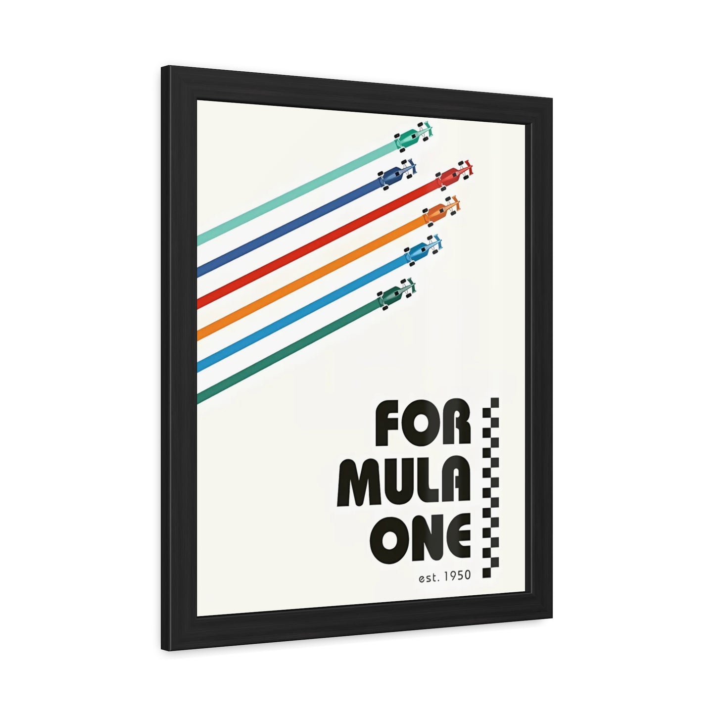 Vintage F1 Graphic Framed Poster