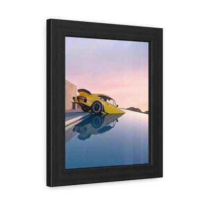 Pool Porsche Framed Poster