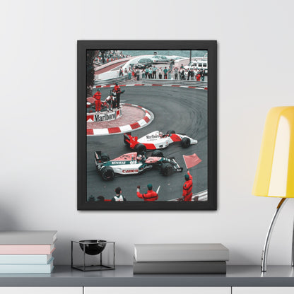 Vintage Monaco F1 Framed Poster