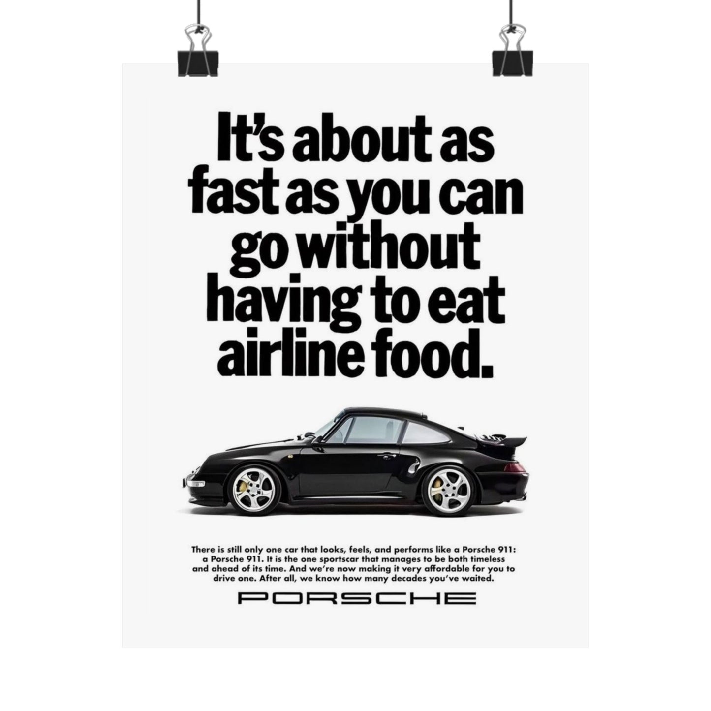 Vintage Porsche Ad Poster