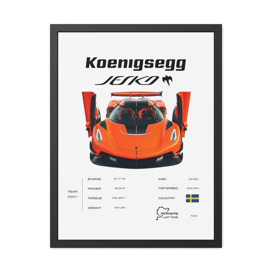 Koenigsegg Jesko Framed Poster