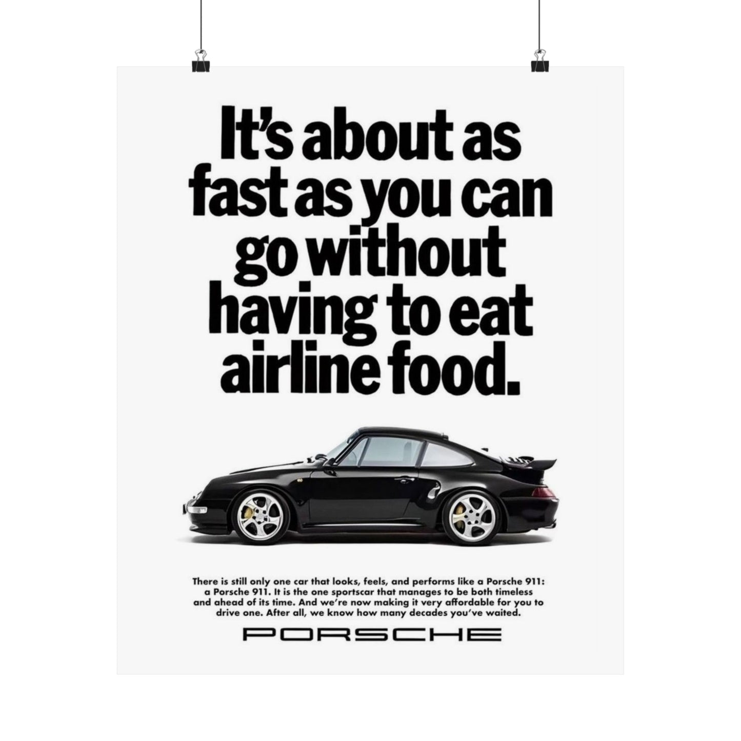 Vintage Porsche Ad Poster