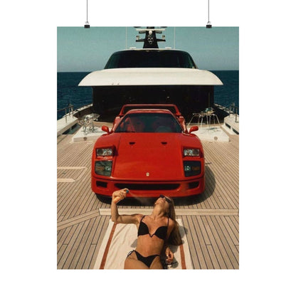 Ferrari F40 Yacht Poster