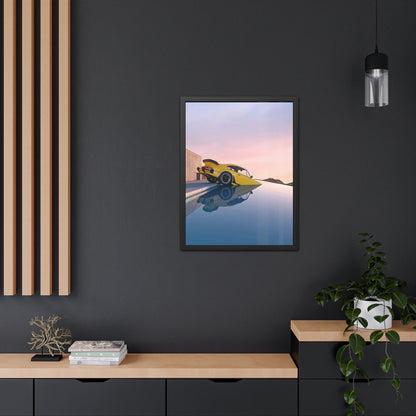 Pool Porsche Framed Poster
