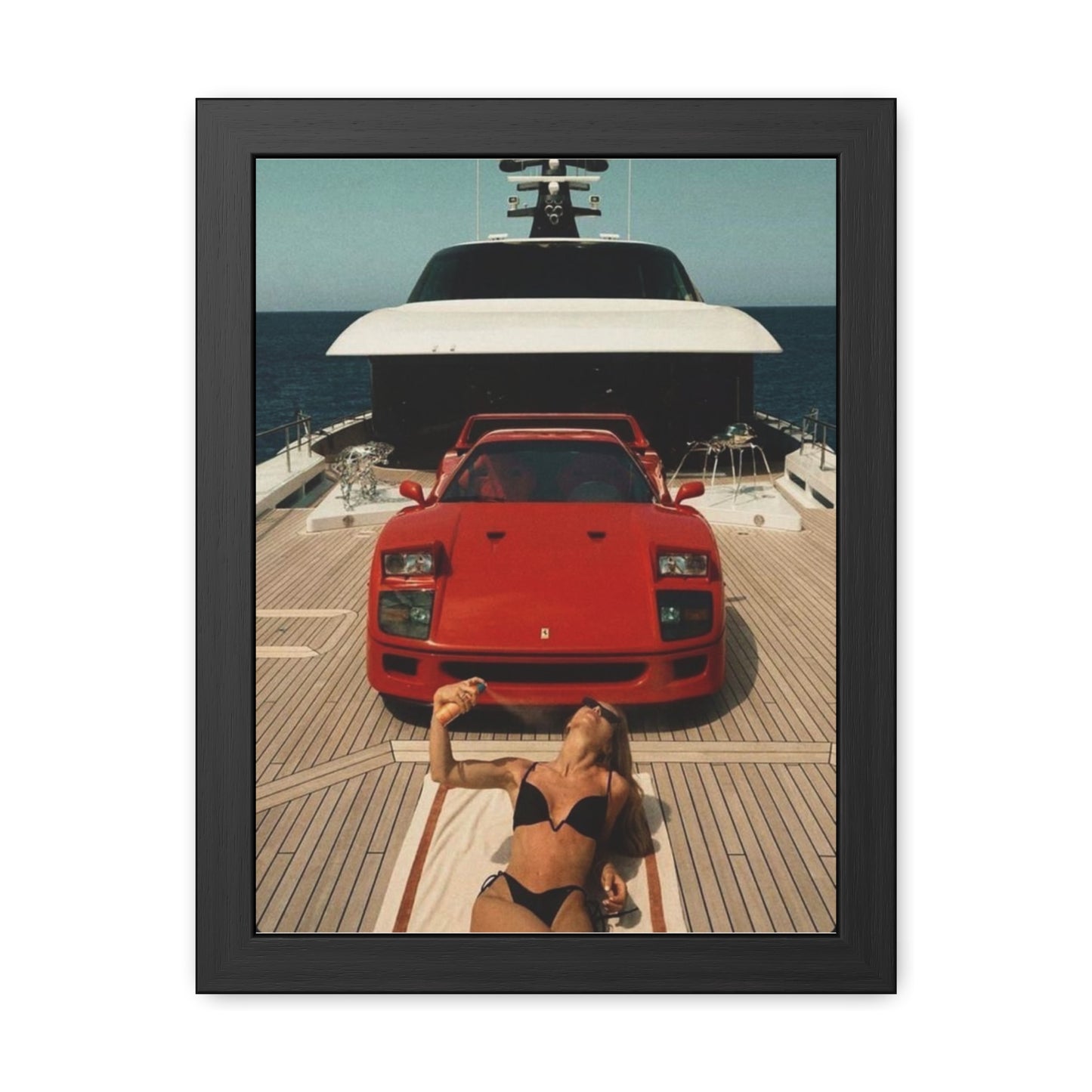 Ferrari F40 Yacht Framed Poster