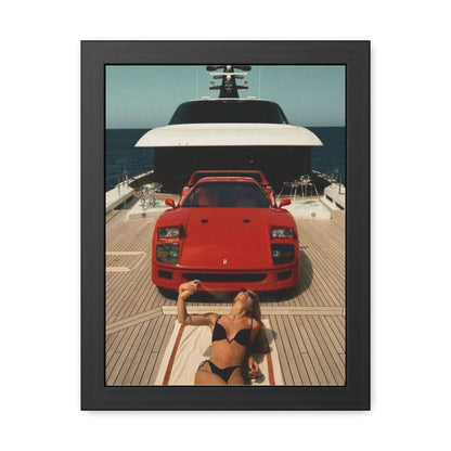 Ferrari F40 Yacht Framed Poster