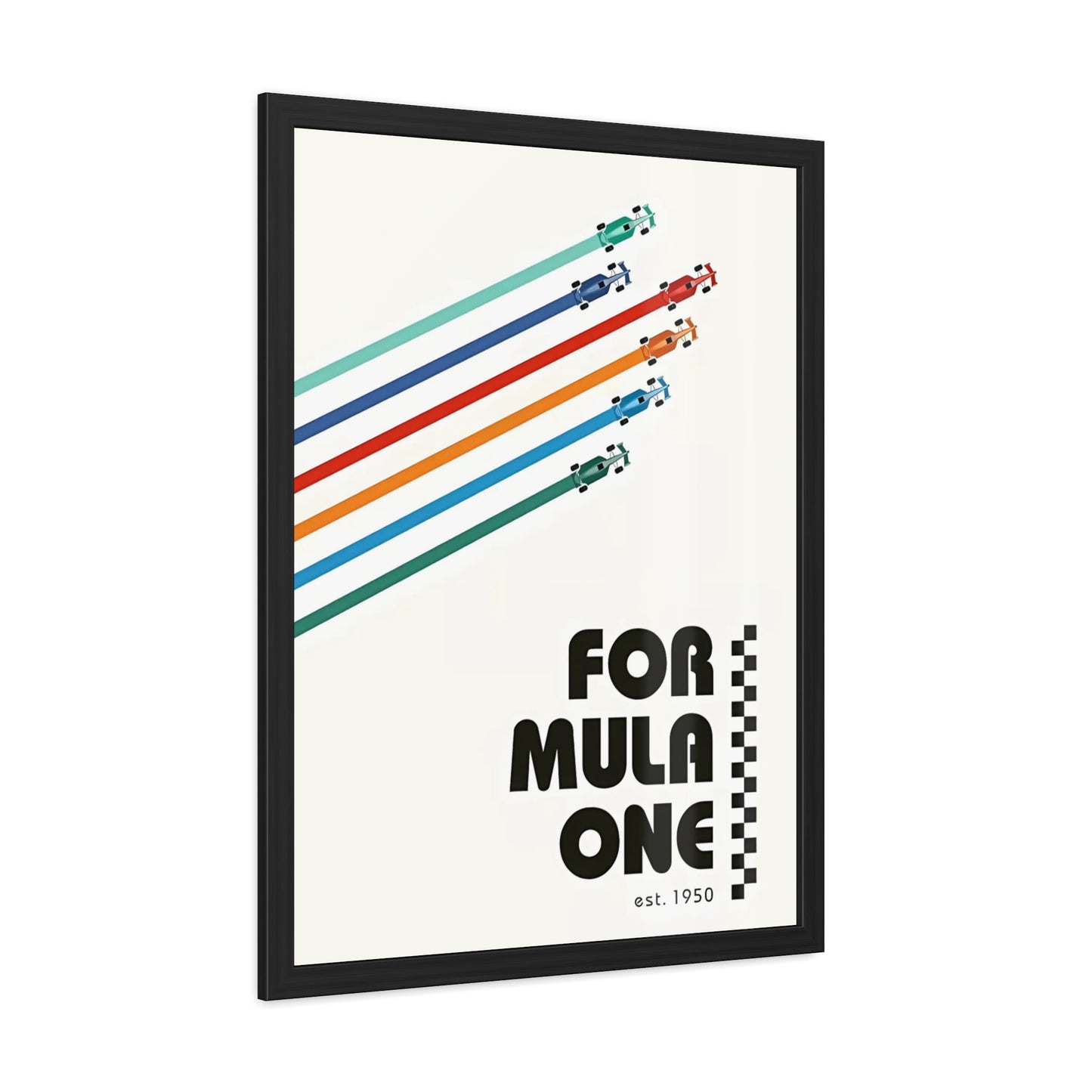 Vintage F1 Graphic Framed Poster