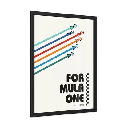 Vintage F1 Graphic Framed Poster