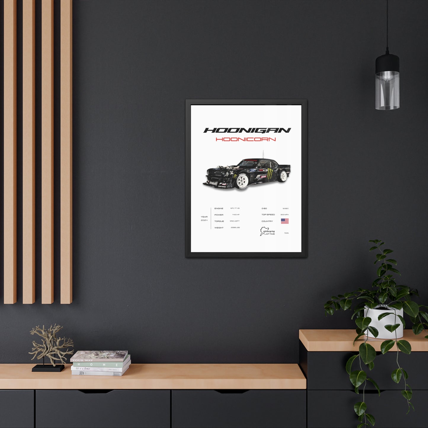Hoonigan Hoonicorn Framed Poster