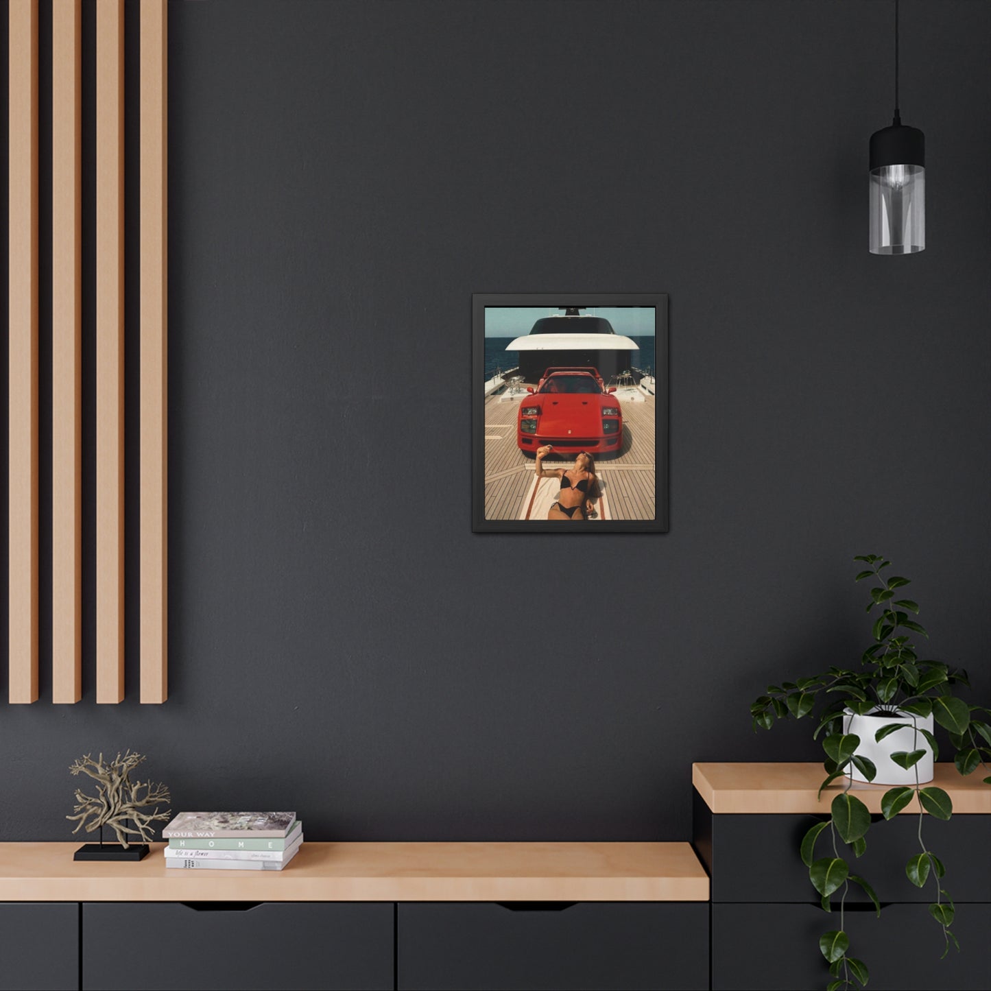 Ferrari F40 Yacht Framed Poster