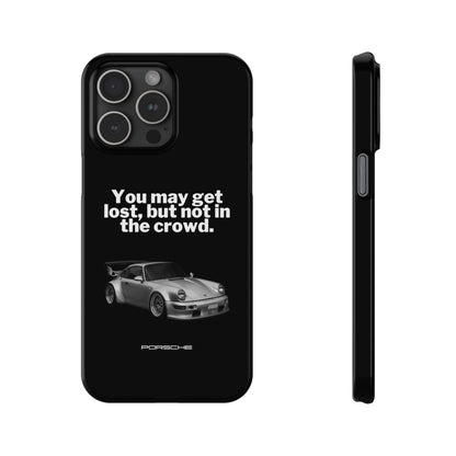 Lost In The Crowd iPhone Case - Black