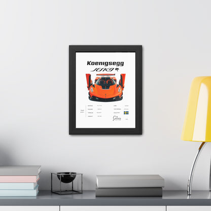 Koenigsegg Jesko Framed Poster