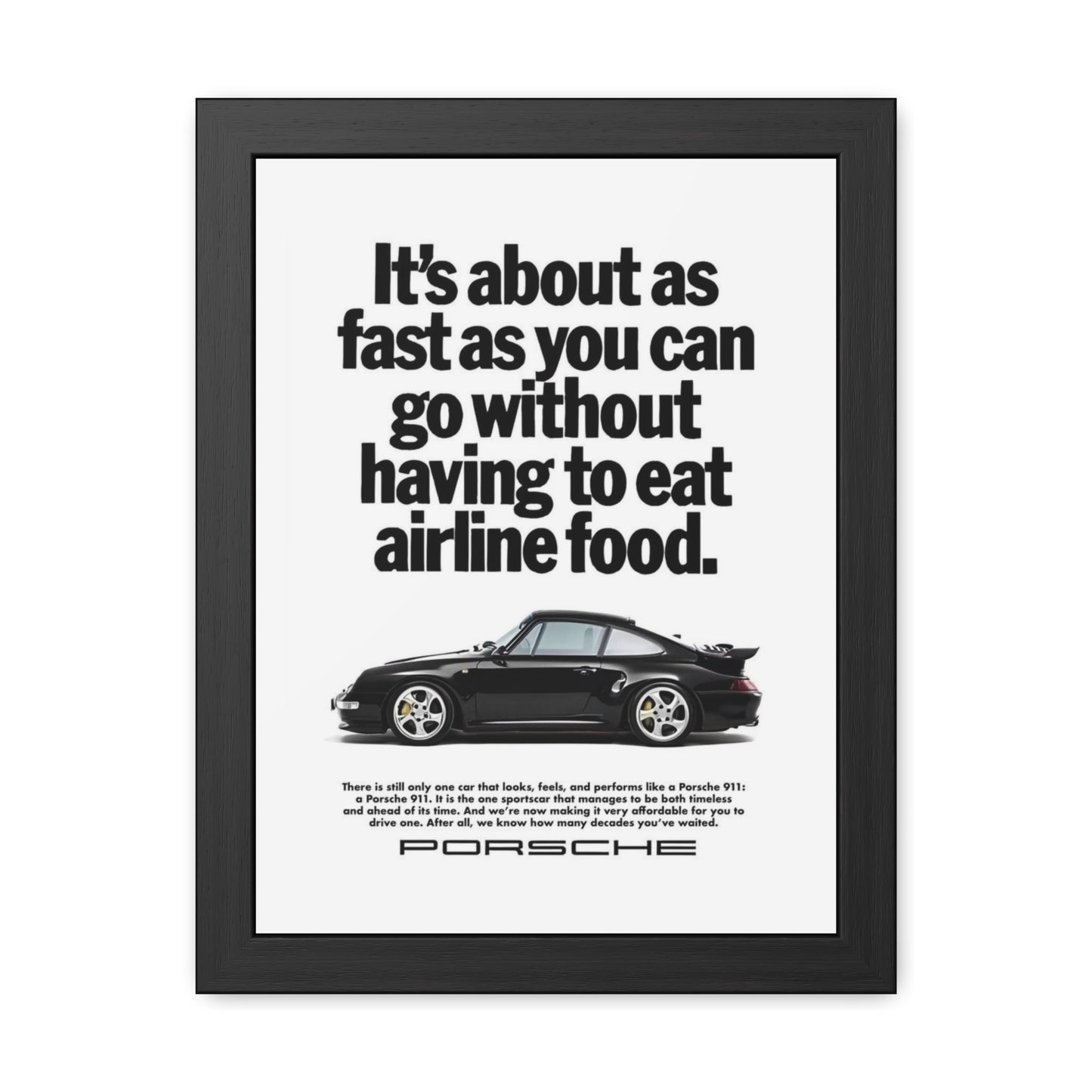 Vintage Porsche Ad Framed Poster