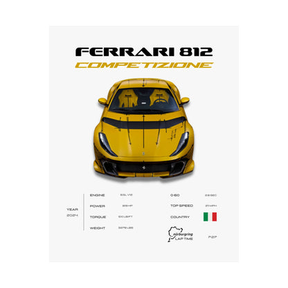 Ferrari 812 Competizione Poster