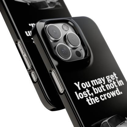 Lost In The Crowd iPhone Case - Black