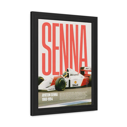 Senna McLaren F1 Framed Poster