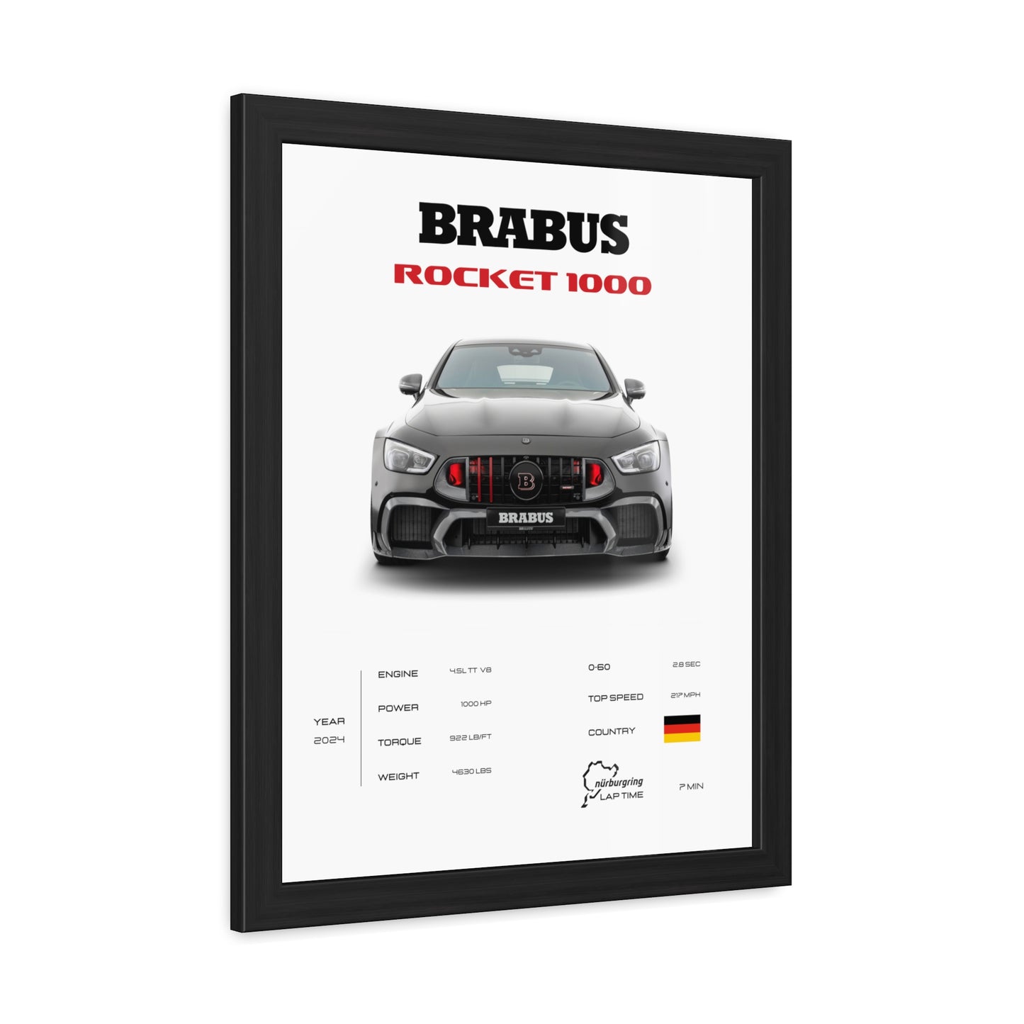 Brabus Rocket 1000 Framed Poster