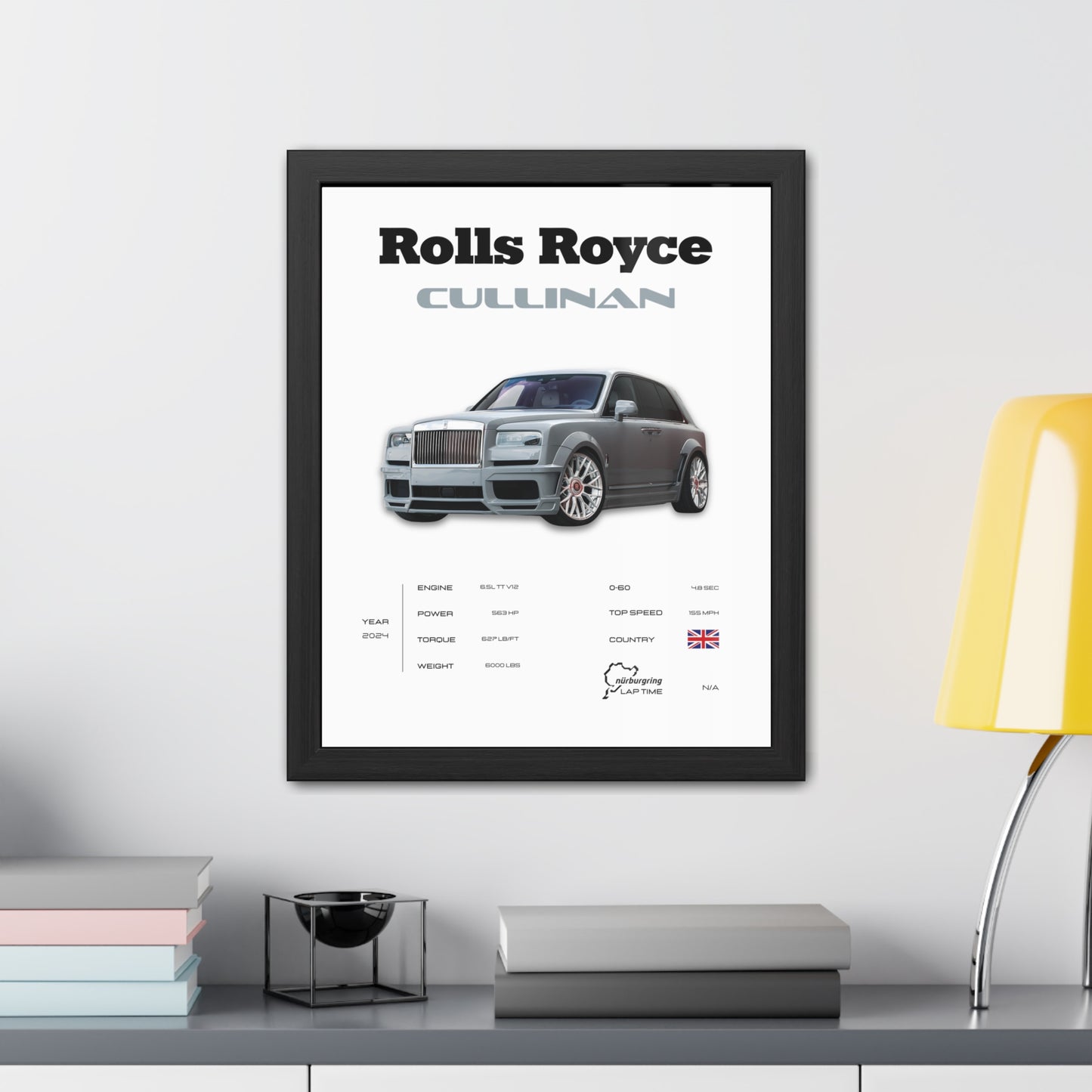 Rolls Royce Cullinan Framed Poster