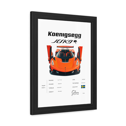 Koenigsegg Jesko Framed Poster