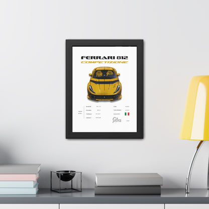 Ferrari 812 Competizione Framed Poster