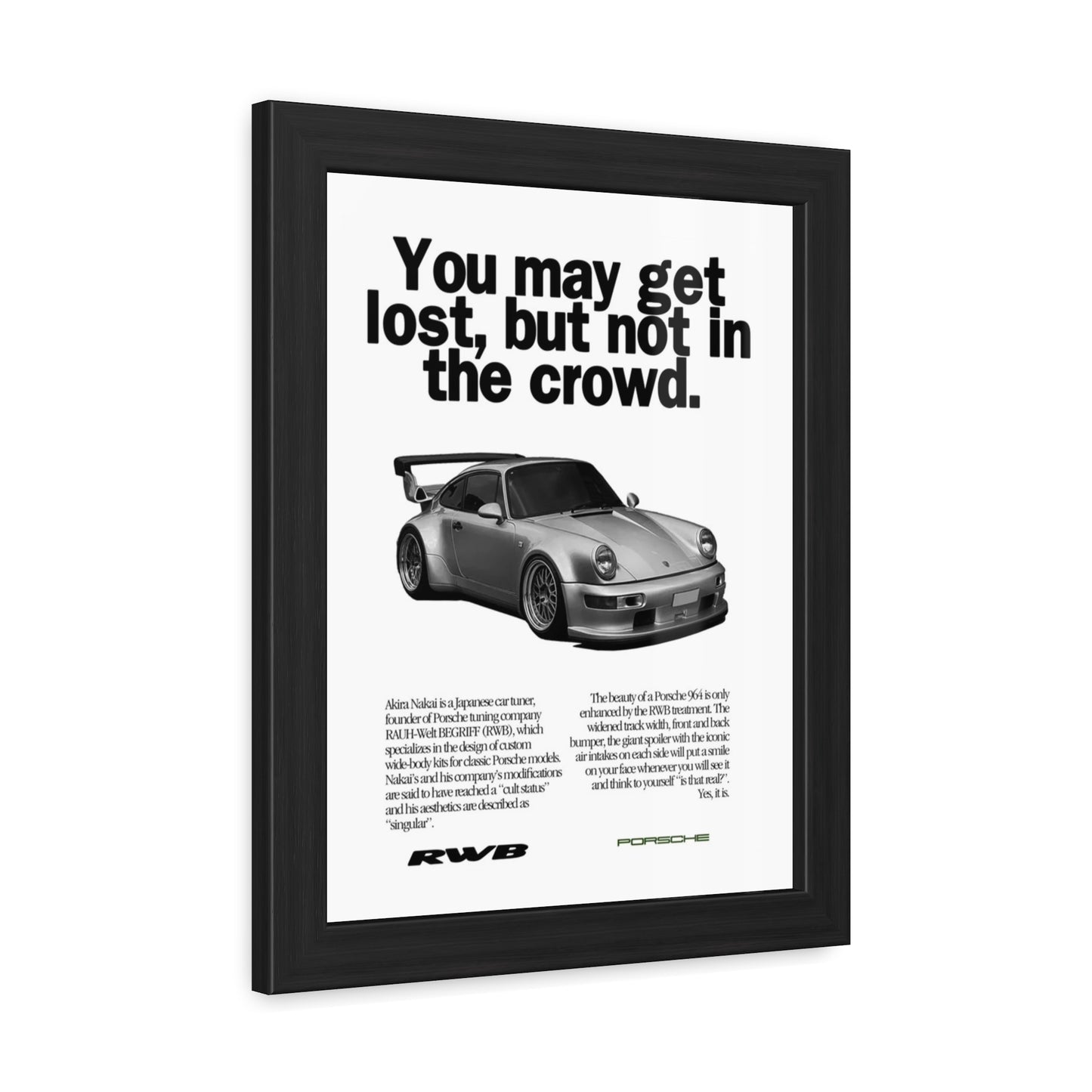 Vintage RWB Framed Poster