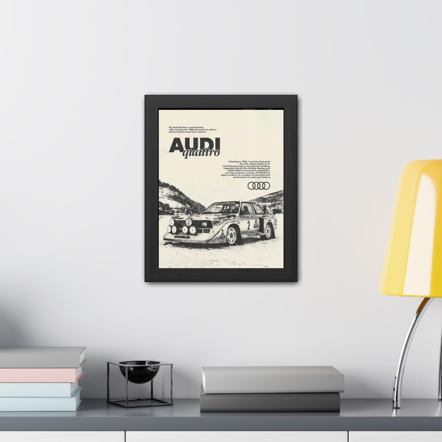 Audi S1 Vintage Rally Framed Poster