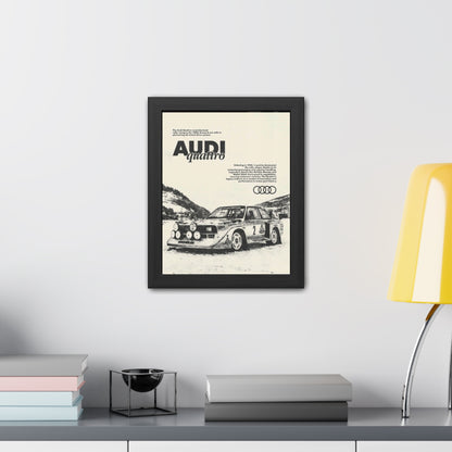 Audi S1 Vintage Rally Framed Poster